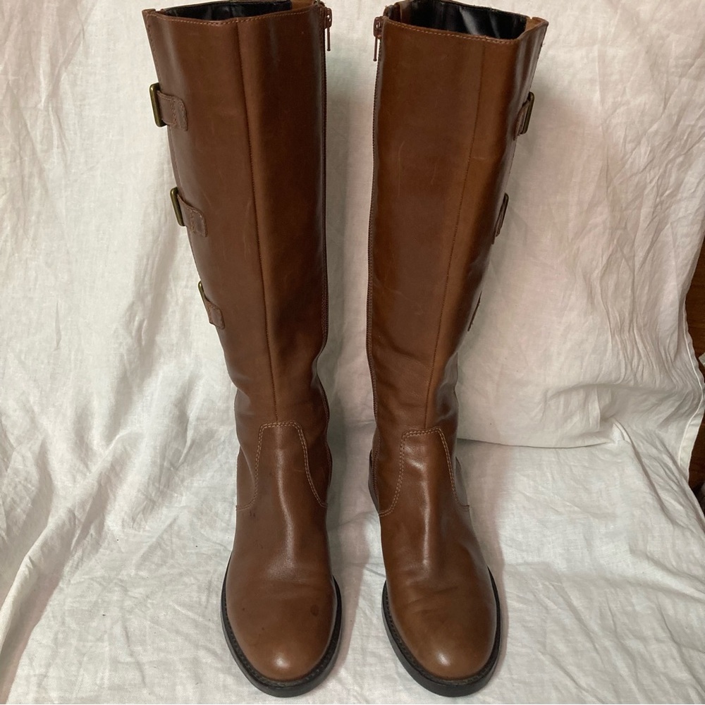 Ecco Brown Heeled Boots